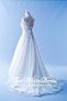 401W016 Princess A Line Korean Illusioned Lace Neckline back Wedding Dress Designer Malaysia
